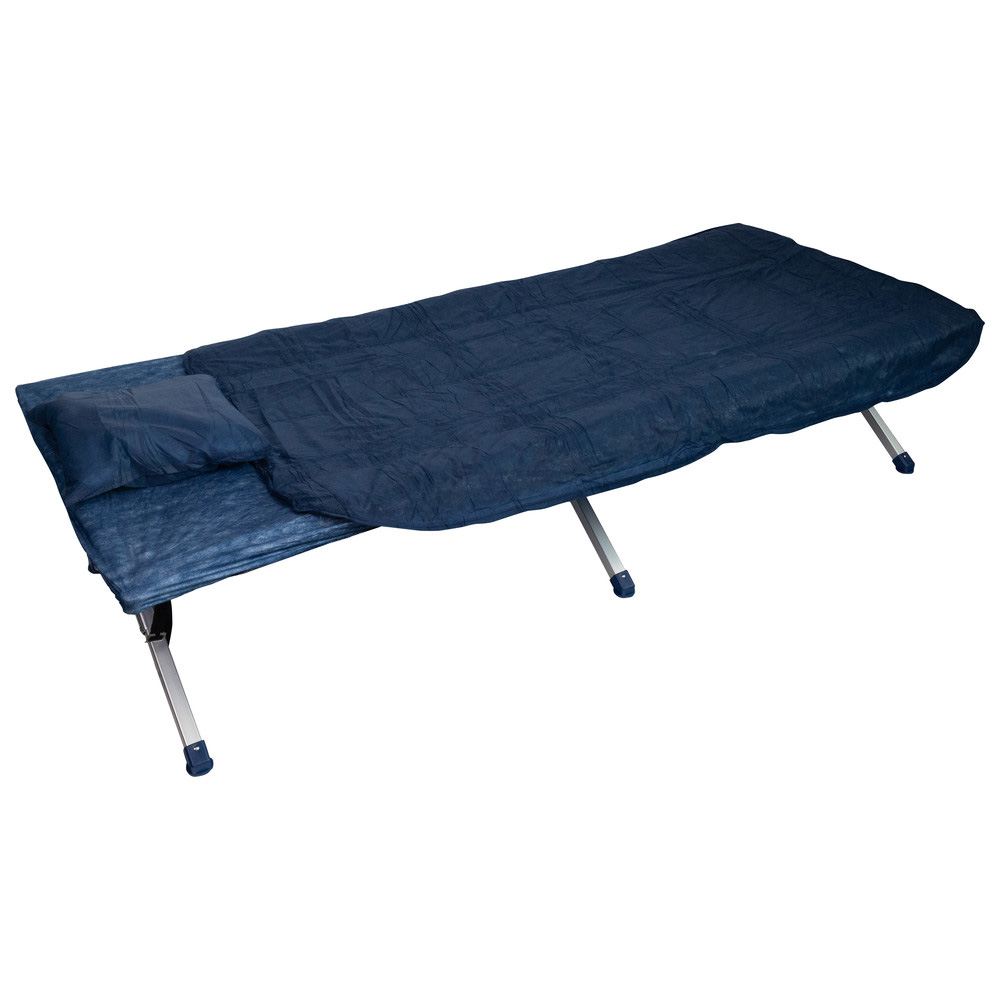 Premium Einweg-Bettzeug für Feldbetten, 38 x 20 x 6,5 cm, blau
