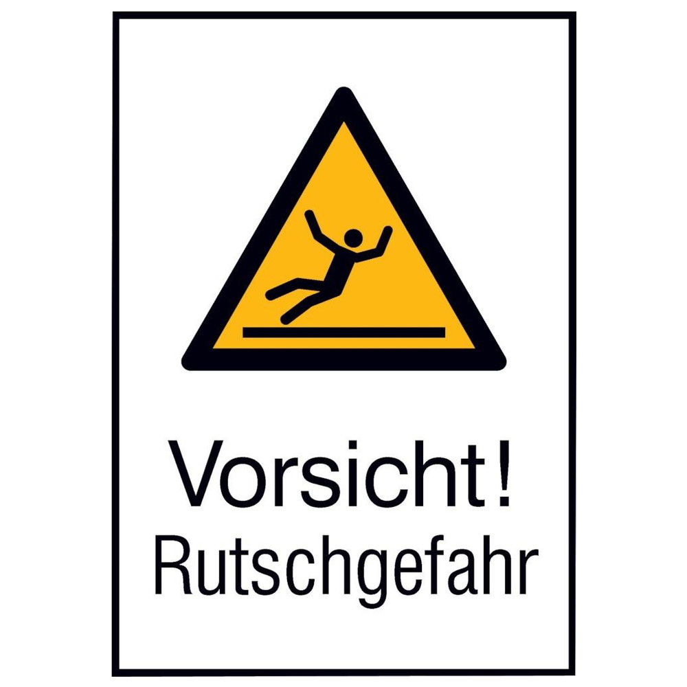 Warnschild Alu gepr Rutschgefahr 262 x 371