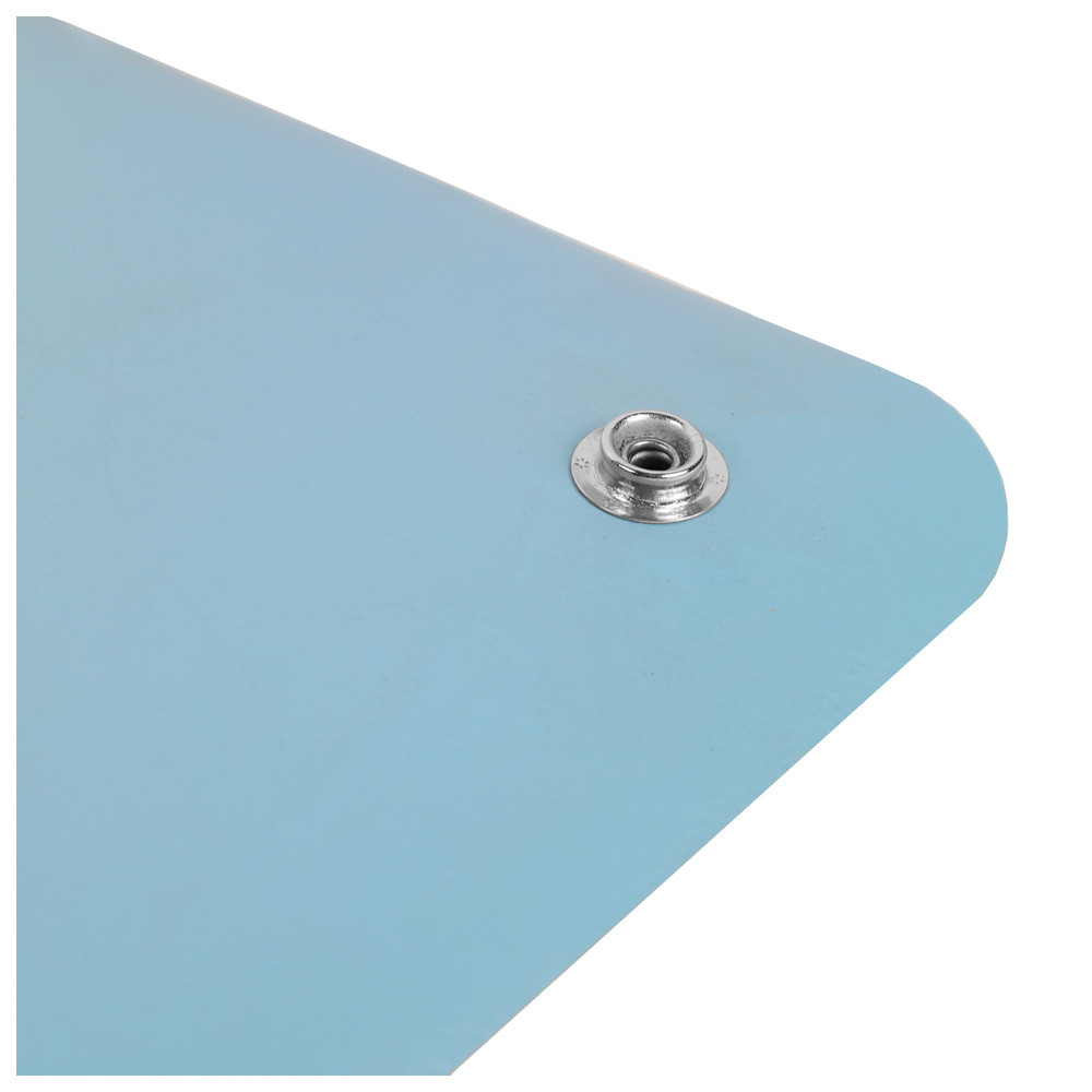 WETEC Tischbelag, ESD, 610 x 900 mm, hellblau, gerundete Ecken, 2 x 10 mm DK, Bild 5