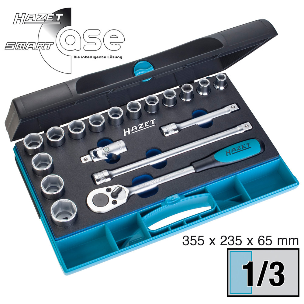 Steckschlüssel-Satz 932/18 - Vierkant hohl 12,5 mm (1/2 Zoll) - Außen-Sechskant