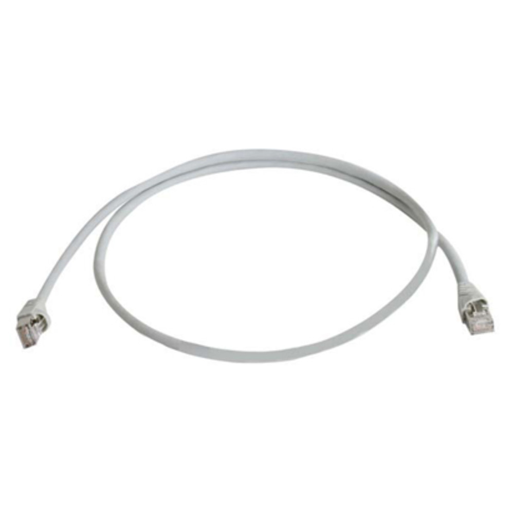 Patchkabel Cat. 6A 2xRJ45 mit S/FTP, grau, geschirmt, 0,5 m