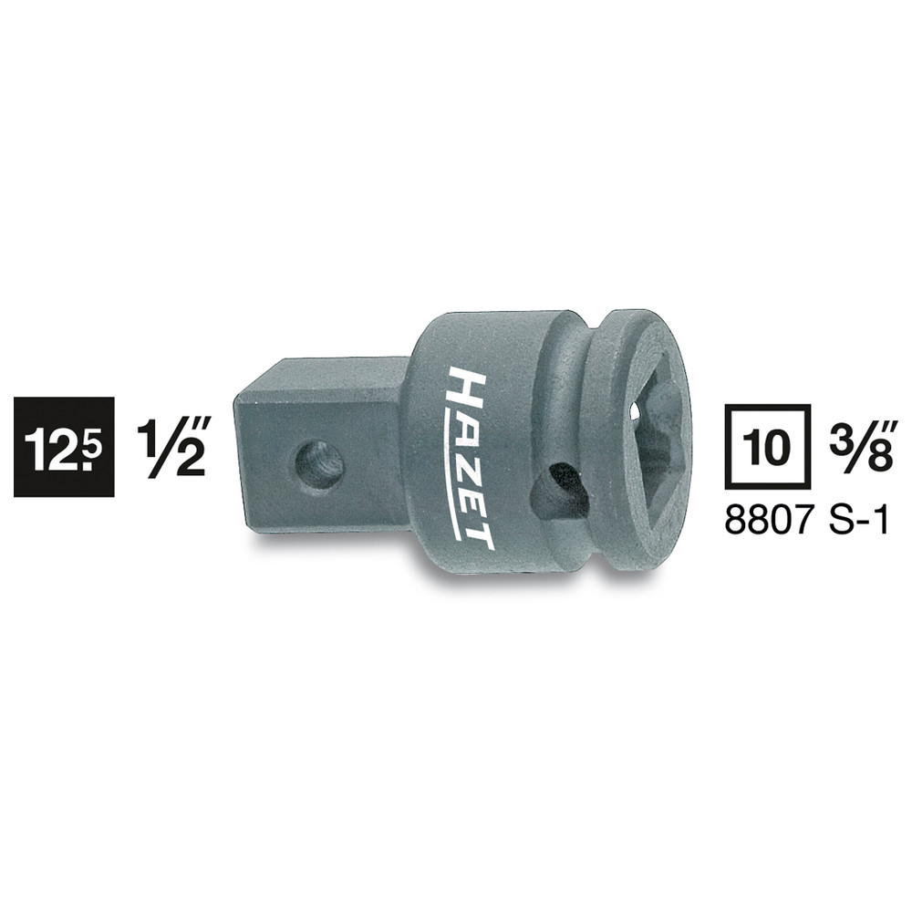 Schlag-, Maschinenschrauber-Adapter 8807S-1 - Vierkant hohl 10 mm (3/8 Zoll) -