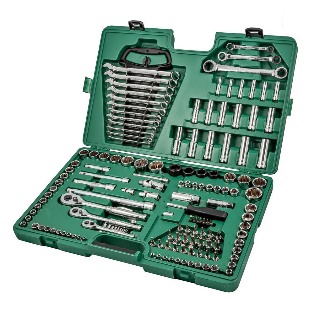 Steckschlüssel Set 1/4, 3/8, 1/2", 150 tlg. metrisch u. zöllig, 6kt & 12kt