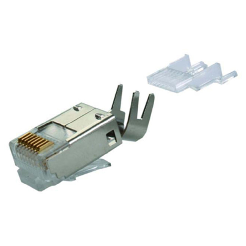RJ45-Stecker 8-polig, Cat. 6, vollgeschirmt, 24/1-27/7