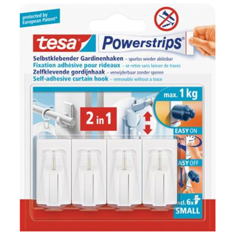 Powerstrips Gardinenhakenweiss