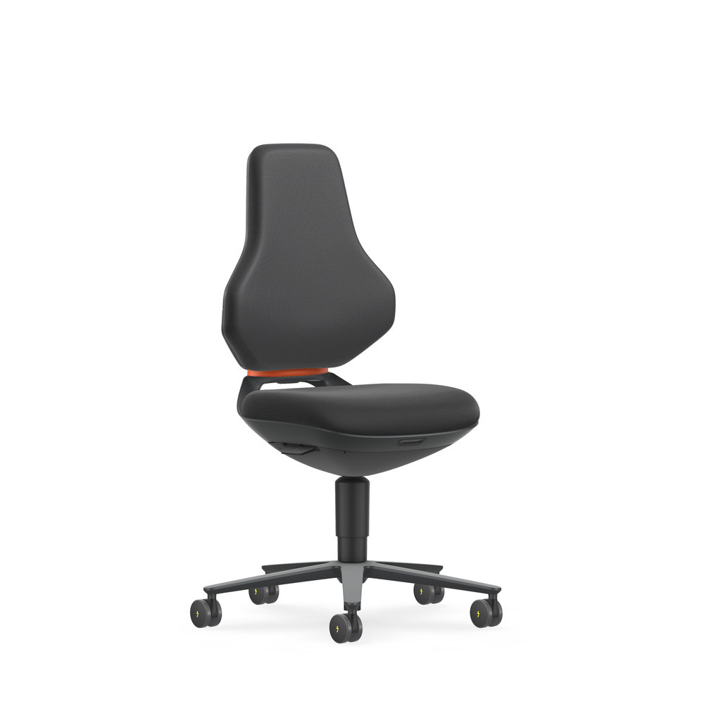 Bimos Drehstuhl Texon, mit Rollen, ESD, Supertec schwarz, Bild 5
