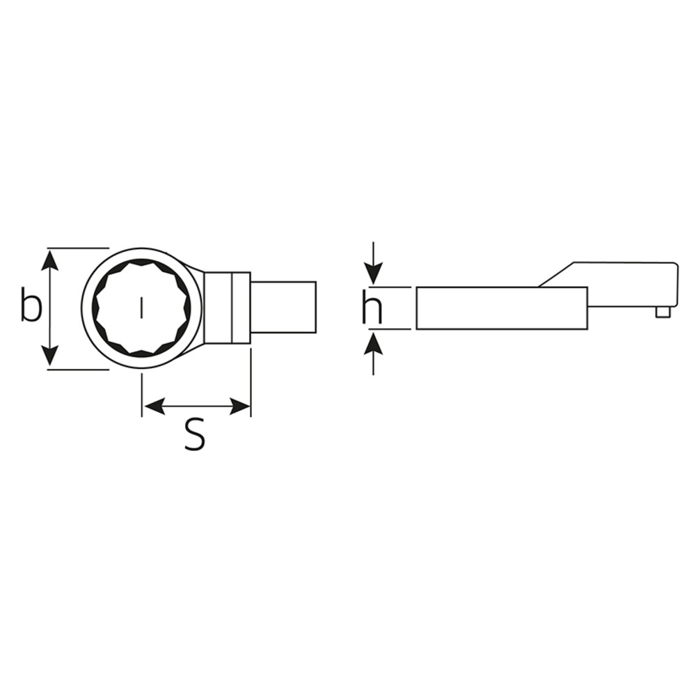 732/100 Ring-Einsteckwerkzeuge 24 mm