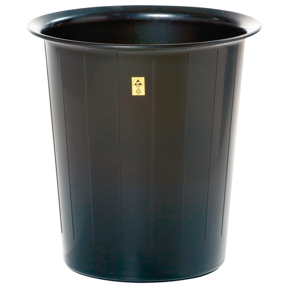 Papierkorb, ESD, Volumen 14 l, Ø 300 mm, 320 mm