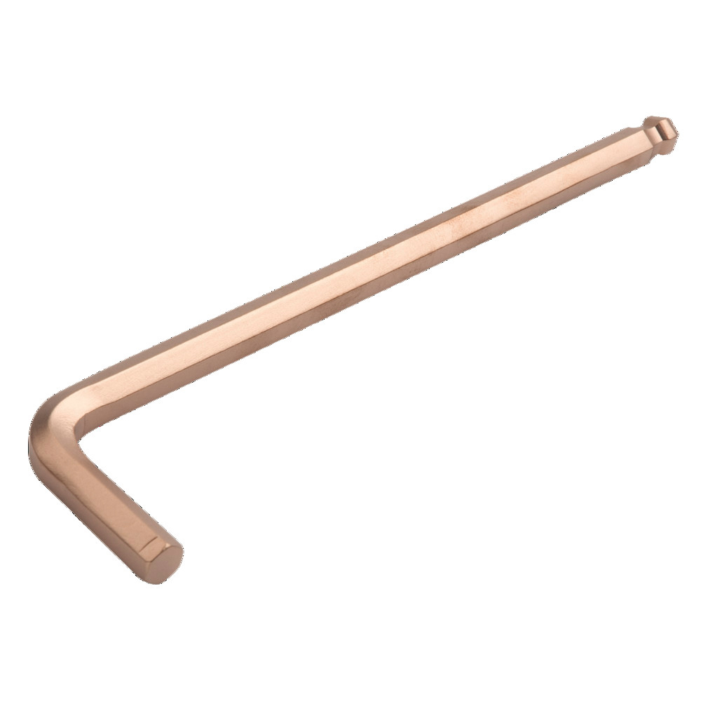 Stiftschlüssel funkenfrei, 6-kant, mit Kugelkopf, lange Ausführung, 3 mm