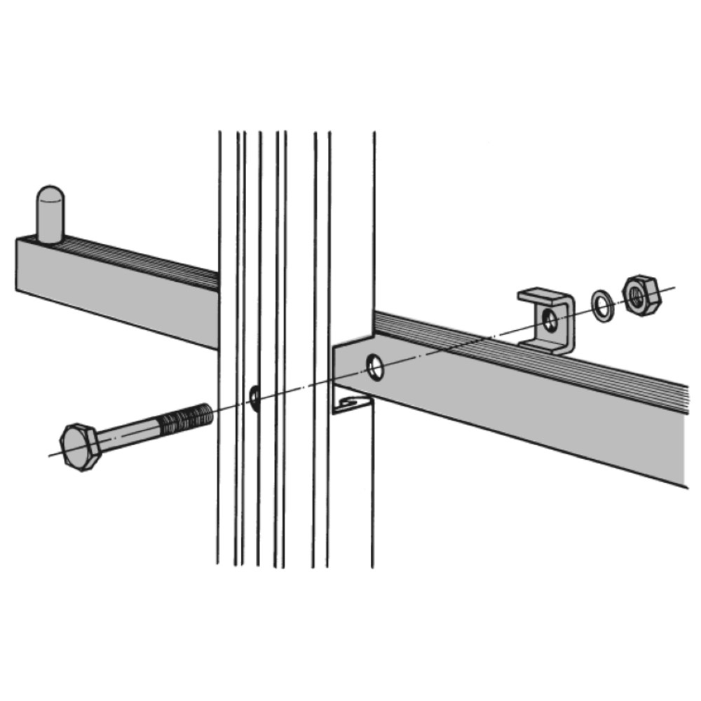 Ersatzsprosse für Leitertypen 6431/6432, Aluminium eloxiert, 455 mm