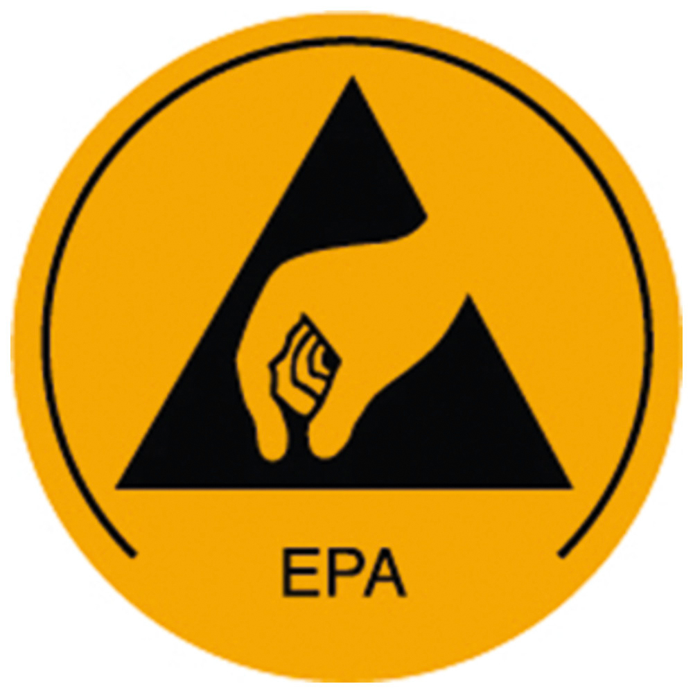PVC-Aufkleber, rund, ESD