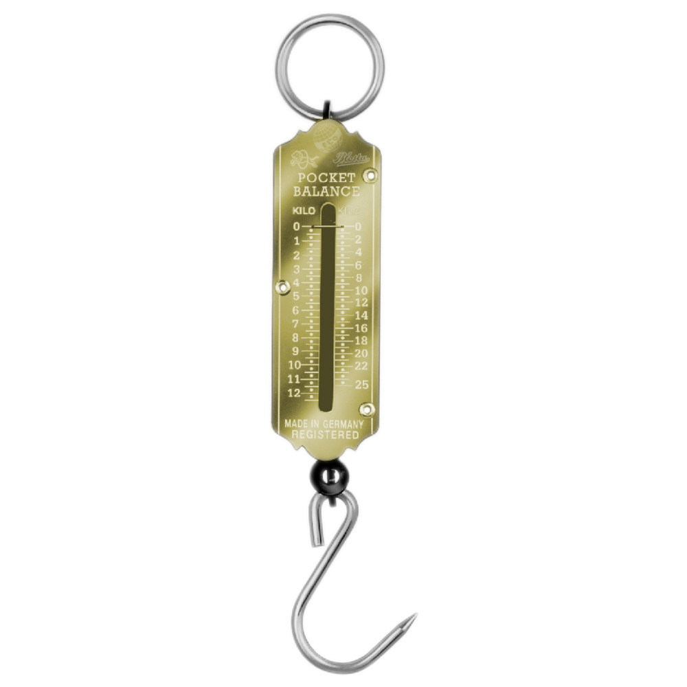 Taschenfederwaage FISCH, Skalierung in kg/kg, 100 kg