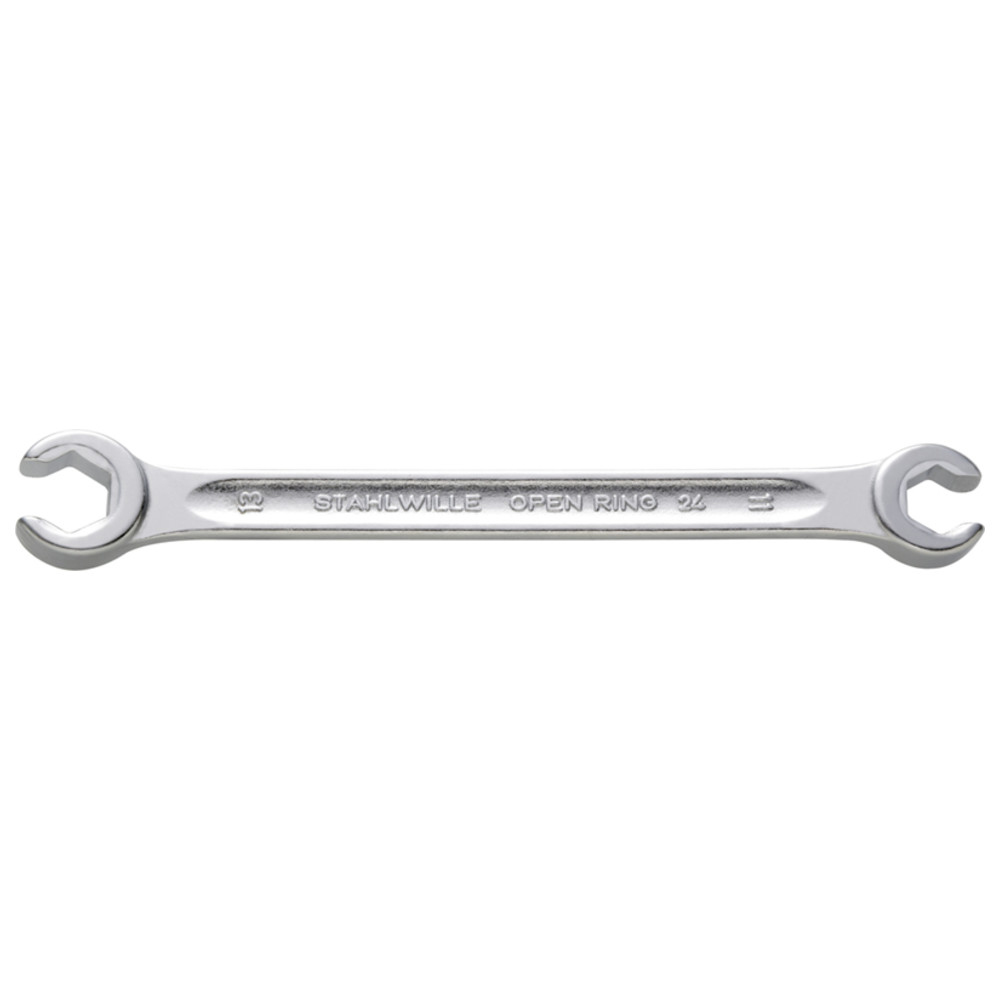 24 Offene Doppelringschlüssel, abgewinkelt, OPEN-RING 10 x 11 mm