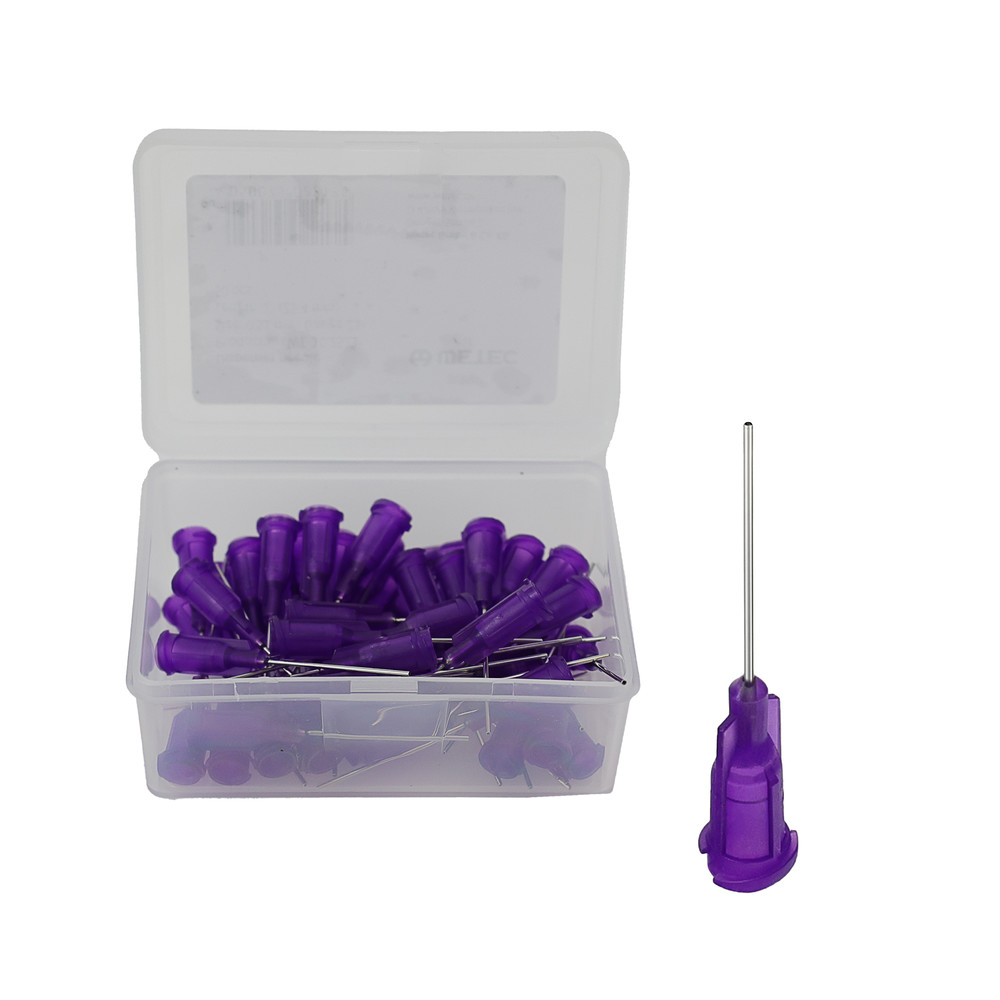 WETEC Dosiernadel, gerade, 1", 0,51 mm / Gauge 21, lila