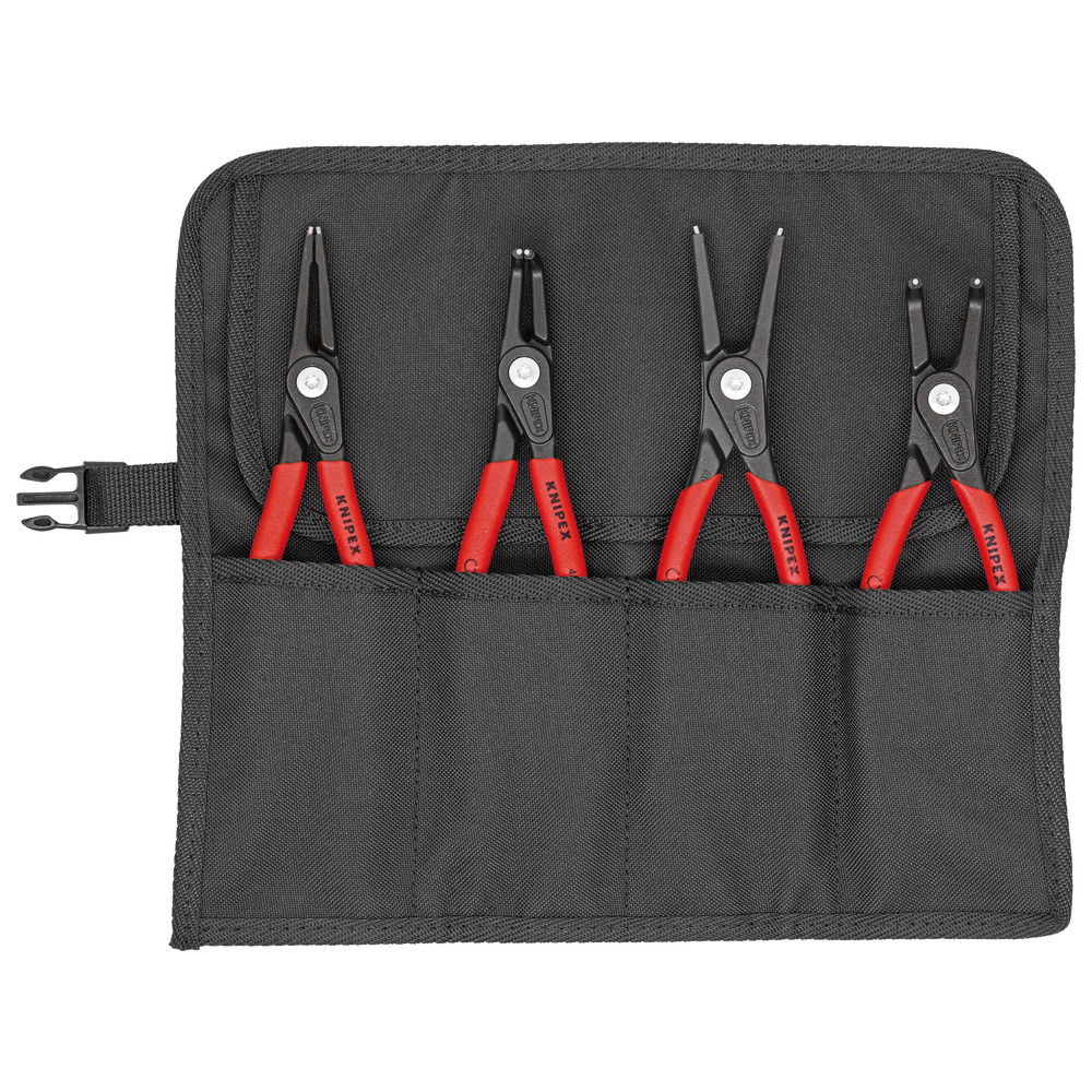 Präzisions-Sicherungsringzangen-Set 4-teilig in Rolltasche