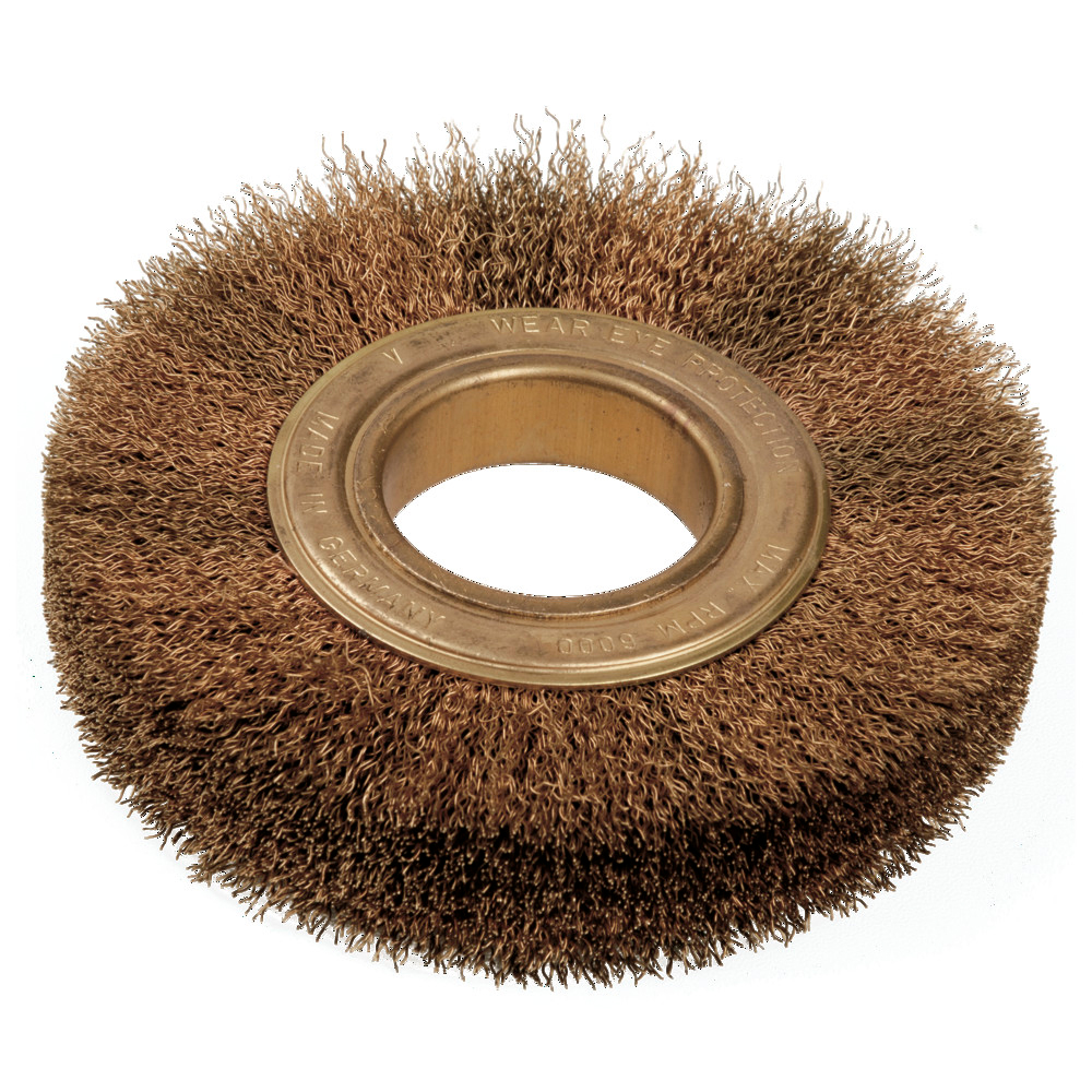 Rundbürste funkenfrei, Zinnbronzedraht gewellt, Durchmesser 150 mm