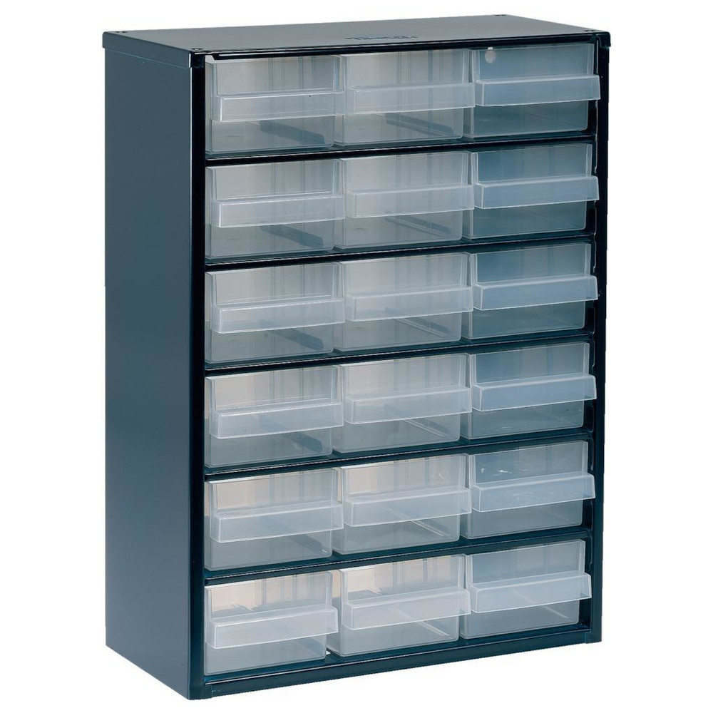 Schubladenmagazin mit 18 Laden Typ 150-02 blau