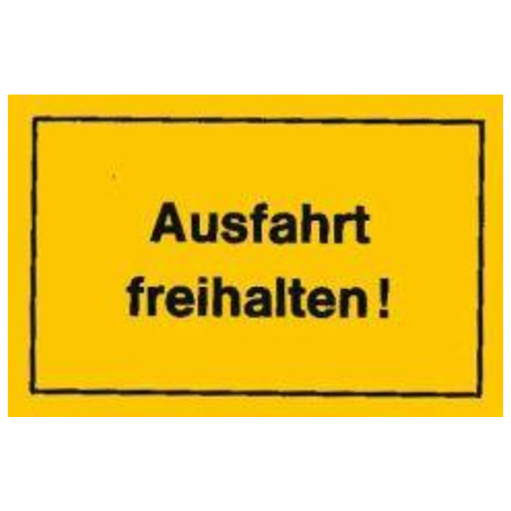 Verbotsschilder Ausfahrt freihalten