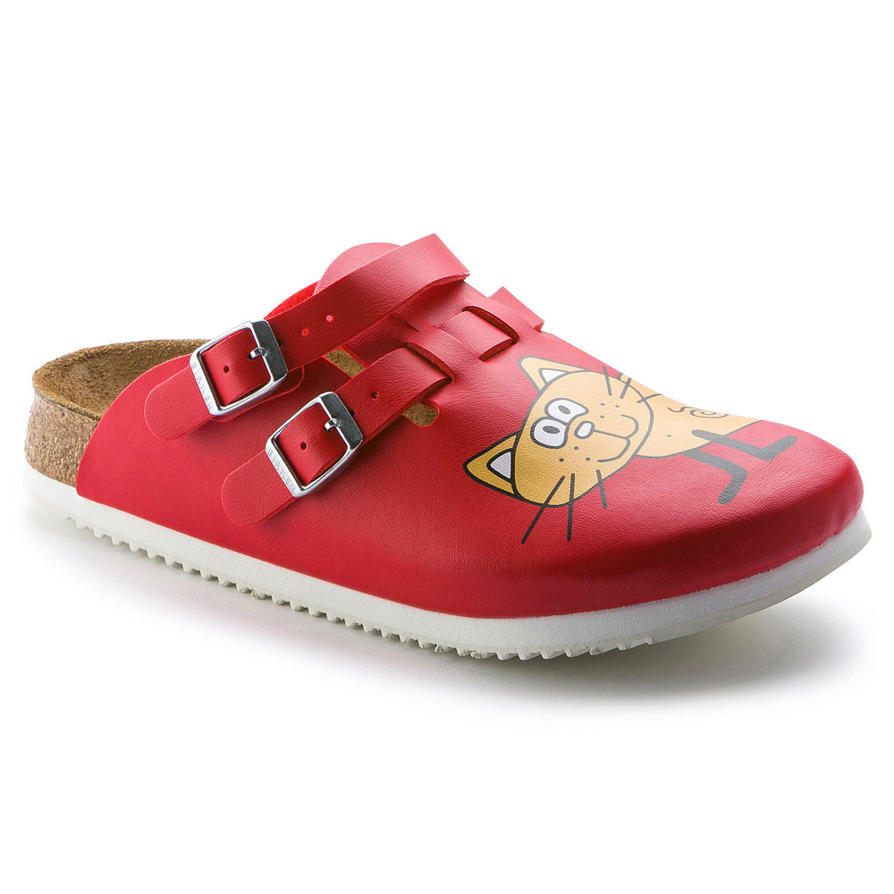 Clog Kay Superlauf, Birko-Flor, Cat Red, schmal, Größe 35