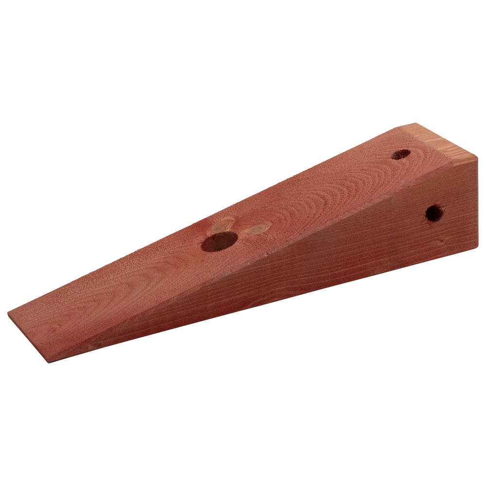 Rüstholz EGS, rot lasiert Holzkeil 10 x 12 x 45 cm