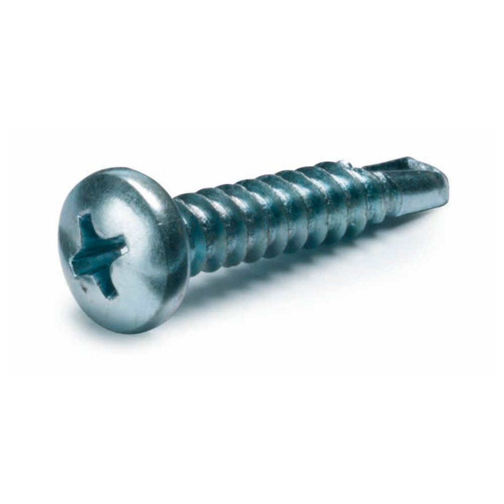 Blechschraube DIN 7504N selbstbohrend verzinkt mit Halbrundkopf 4,2 x 16 mm PZ2