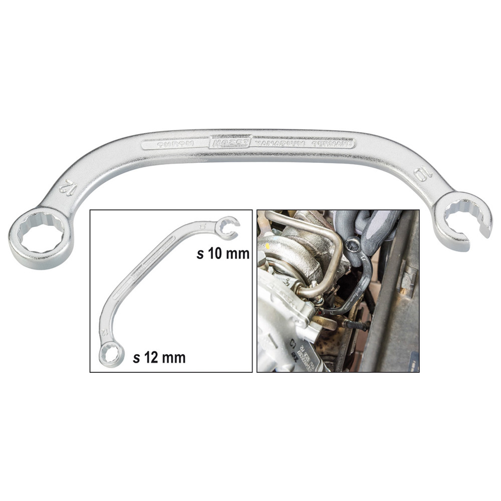 Turbolader-Schlüssel (Doppel-6kt.) 615-S10X12 - Außen-Doppel-Sechskant Profil -