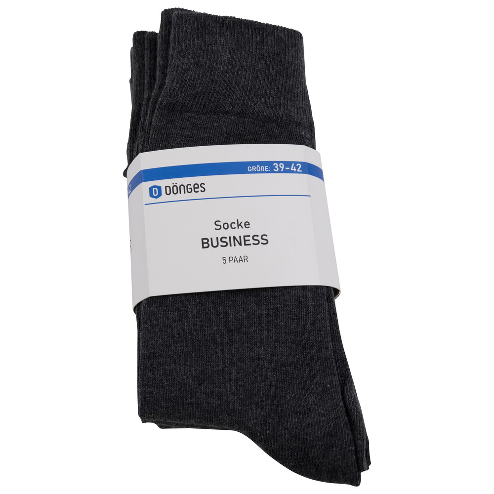 Dönges Baumwollsocke Business, grau, Größe 39-42