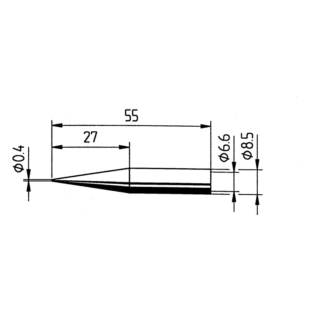 Ersa Lötspitze Serie 842, UD/0,4 mm, bleistiftspitz, 1 Stück