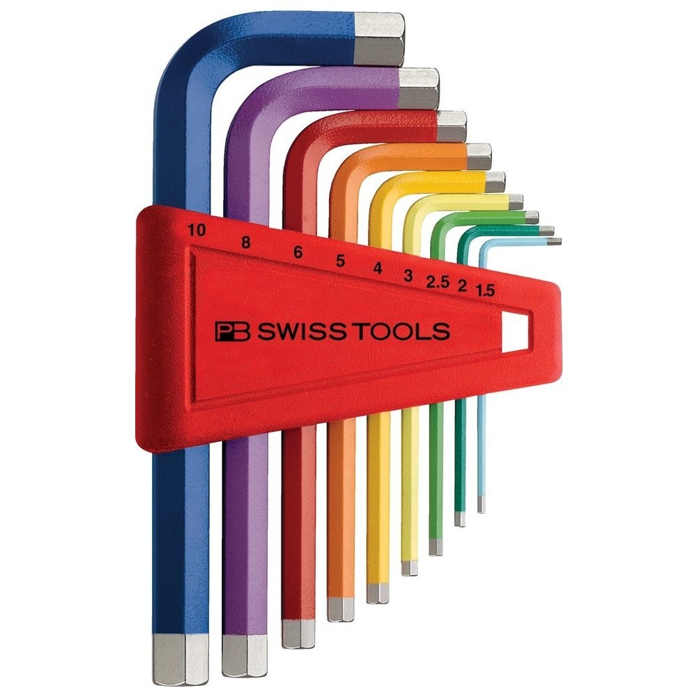 Winkelschraubendreher- Satz im Kunststoffhalter 9-teilig 1,5-10mm Rainbow PB Swi