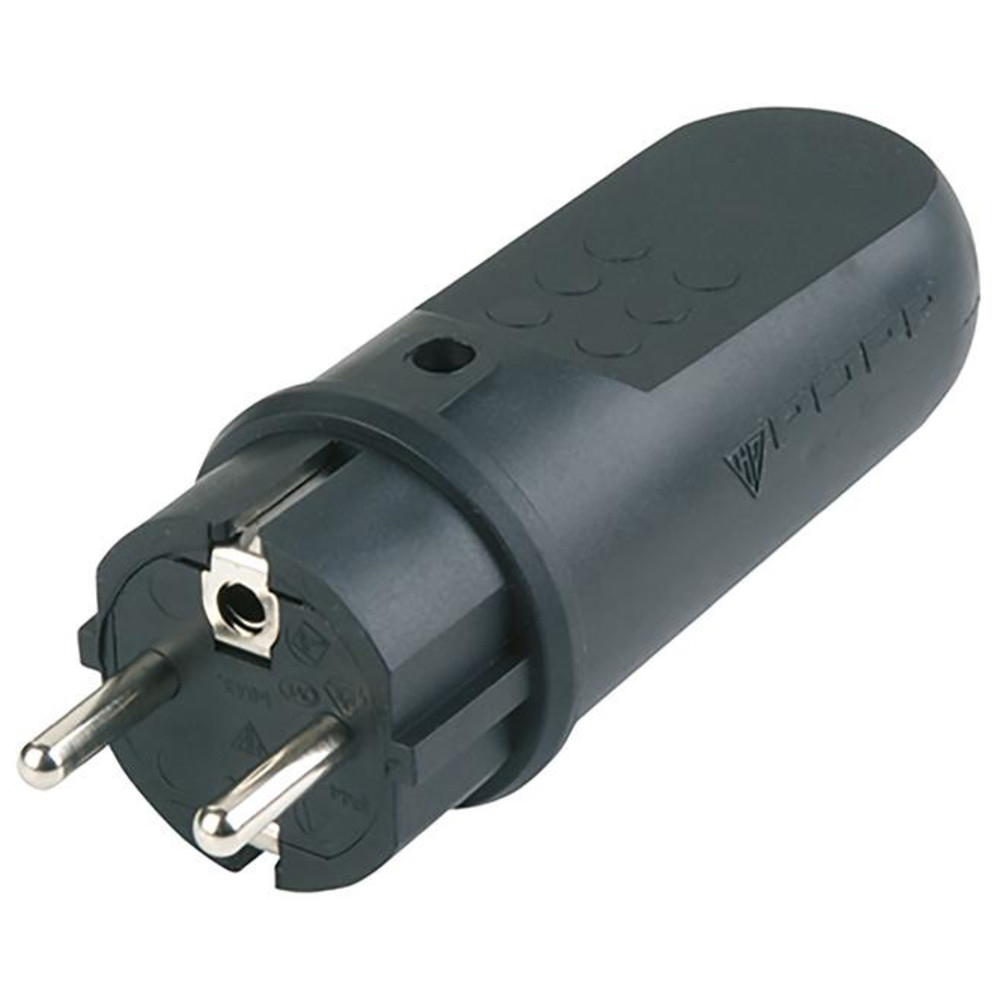 Stecker, Gummi ISO-Einsatz, schwarz