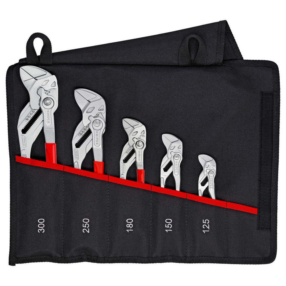Zangenschlüssel-Set 5tlg.in Rolltasche Knipex