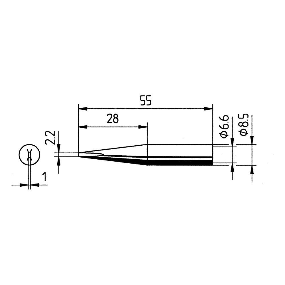 Ersa Lötspitze Serie 842, KD/2,2 mm, meißelförmig, 1 Stück