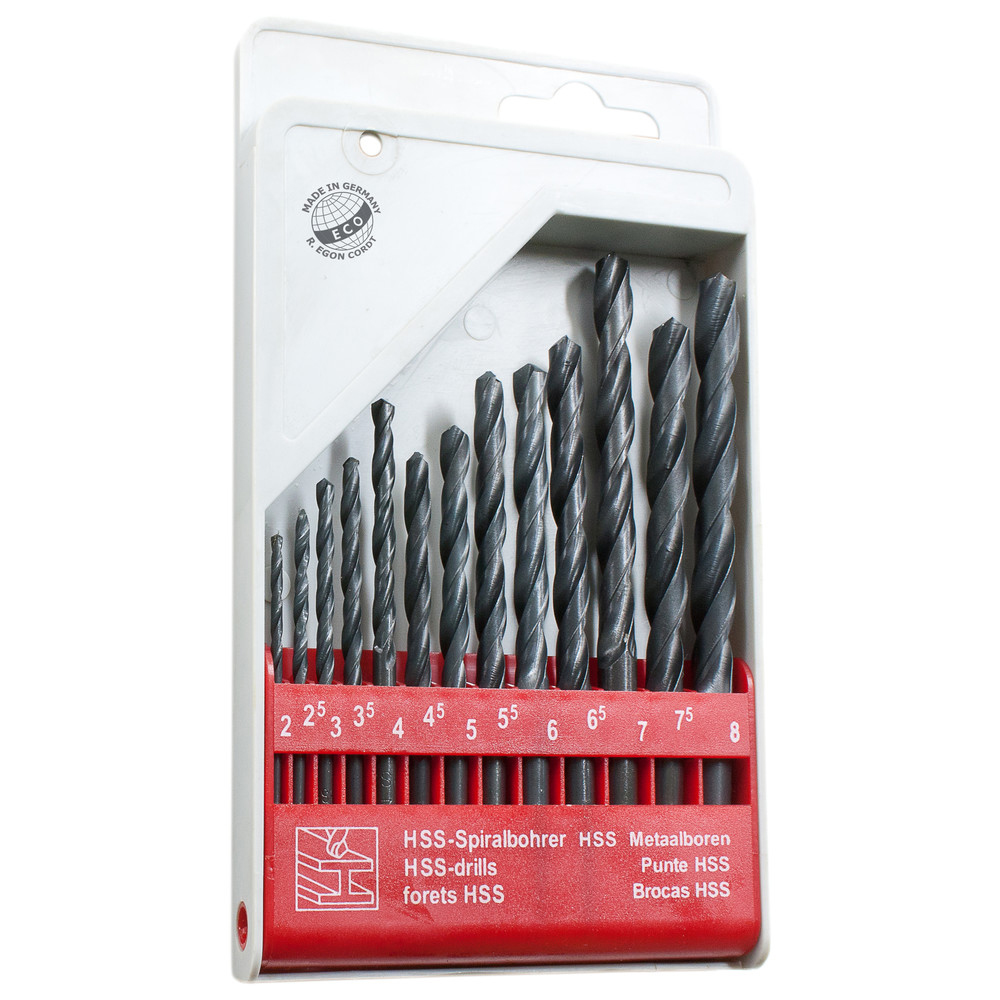 HSS-Spiralbohrer-Satz, 1 - 10 mm, 10 tlg.