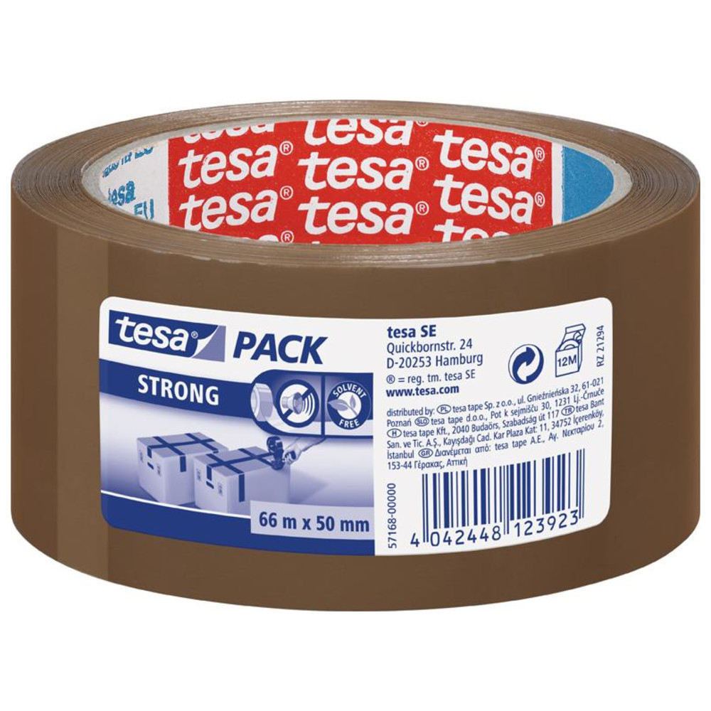 Packband 57168m 66m x 50 mm braun