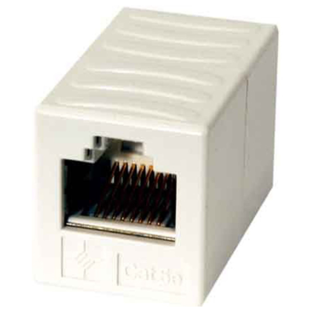 Doppelkupplung RJ45 Cat. 6 STP, alpinweiß