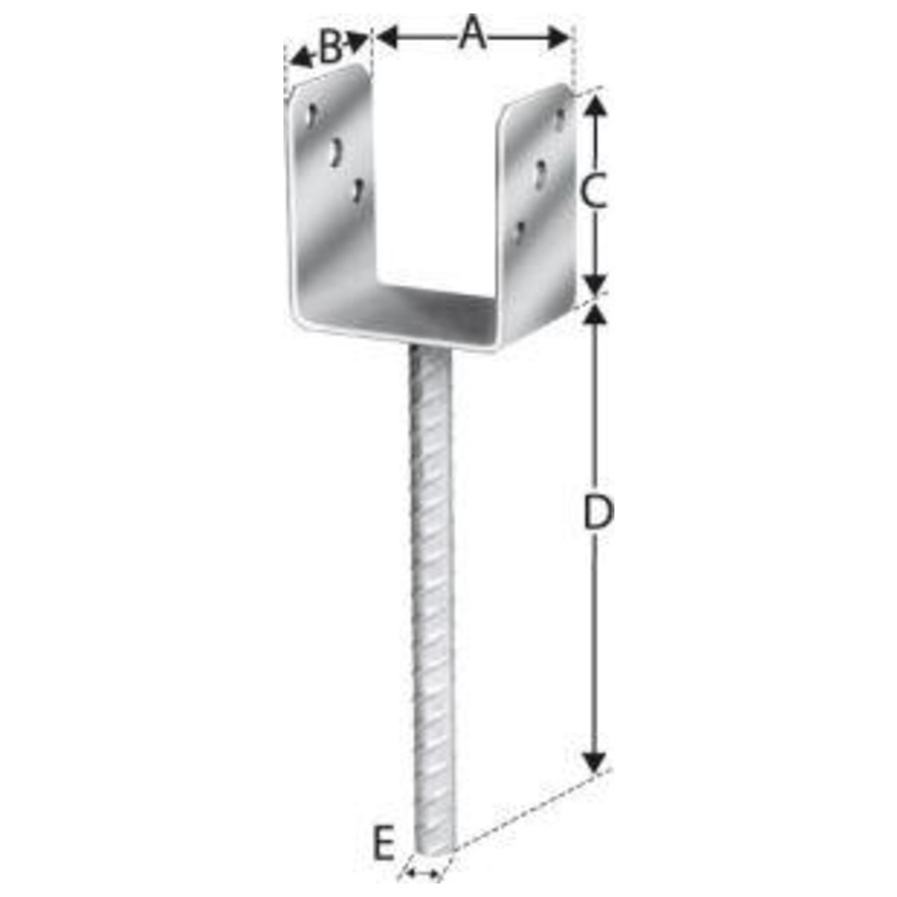 Pfostenhalter PPU90/60G SST