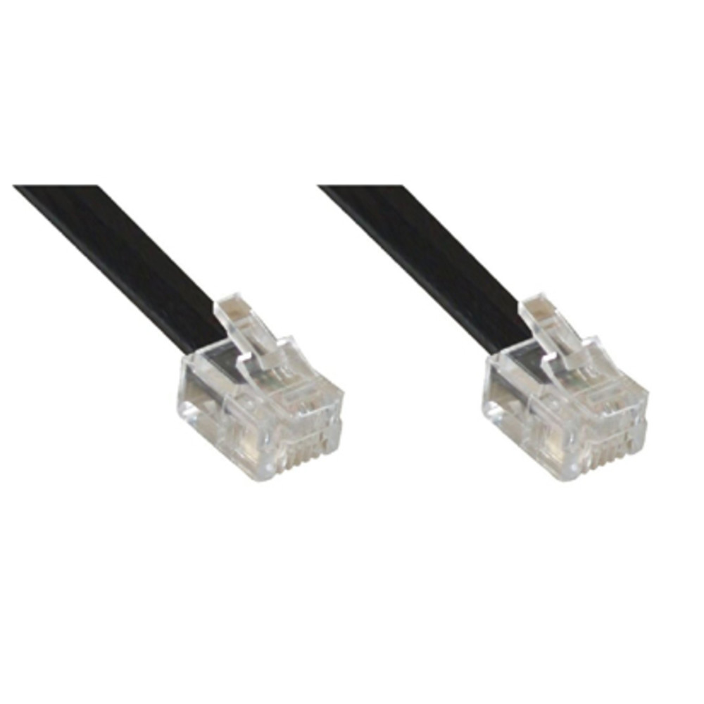 Anschlusskabel RJ12/RJ12, 6 m, schwarz