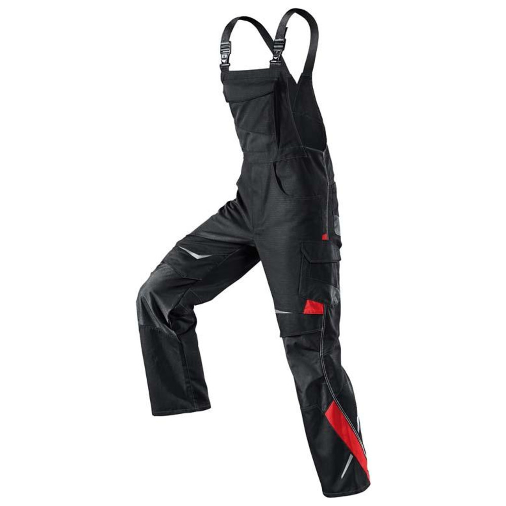 Latzhose Pulsschlag schwarz/rot, Gr. 56
