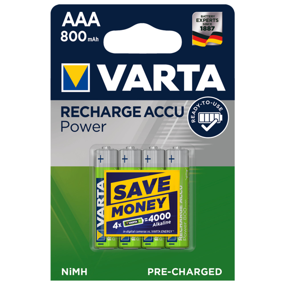 NiMH-Akku, Micro AAA/HR03, 1,2 V, 800 mAh