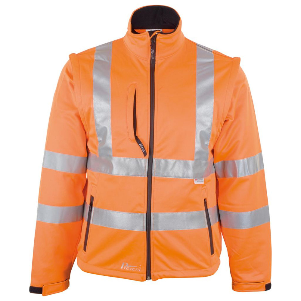 Warnjacke, Softshell, Gr. L, leuchtorange