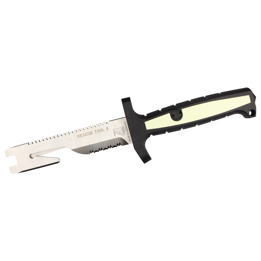 Rettungsmesser RT-II, schwarz/nachleuchtend