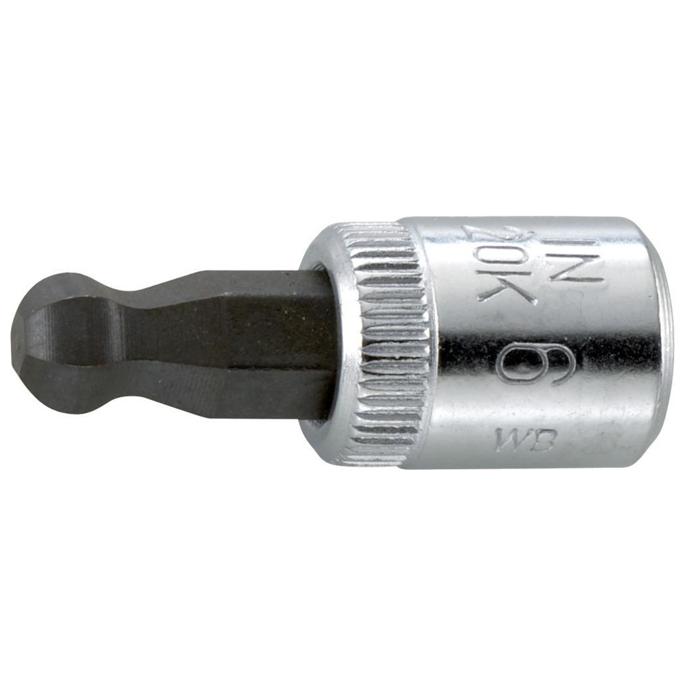 Schraubendreher-Einsatz 1/4"4 x 28 mm innen-6-kant Kugelkopf