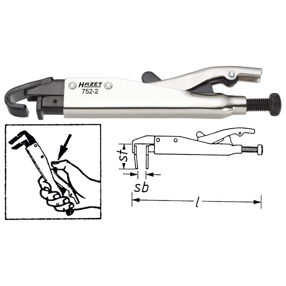 Grip-Zange 752-2 - Gesamtlänge: 205 mm