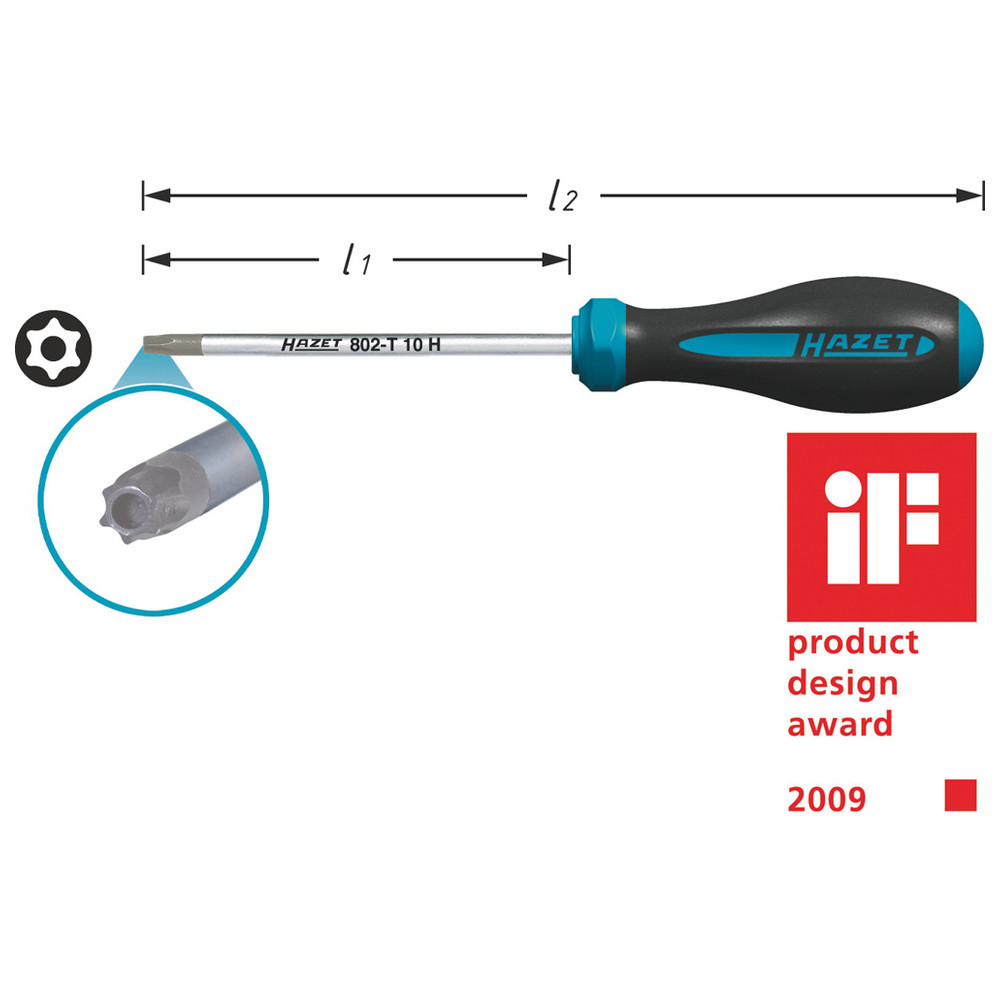 Schraubendreher HEXAnamic 802-T45H - Tamper Resistant TORX Profil - Schlüssel