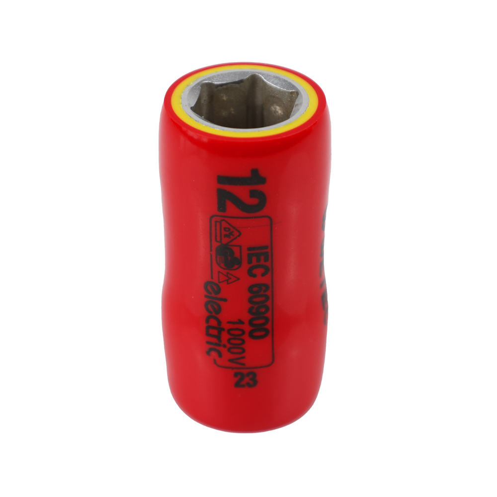 WETEC Sechskant-Steckschlüssel-Einsatz, 3/8", Größe 12 mm, 1000 V/VDE/GS