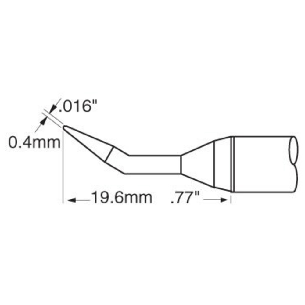 Lötpatrone für PS- und MFR-Systeme, 1,0 x 18,0 mm, konisch