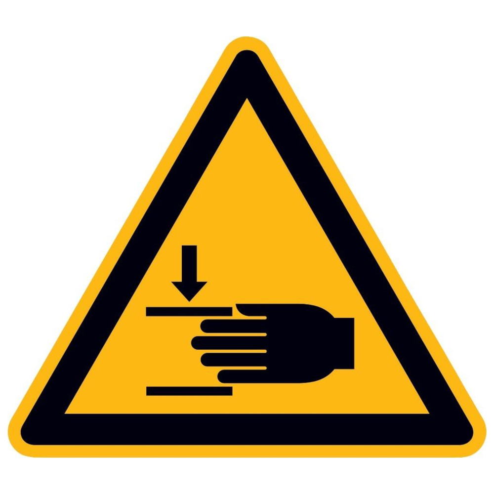Warnschild Fol Handverletzung SL100 mm