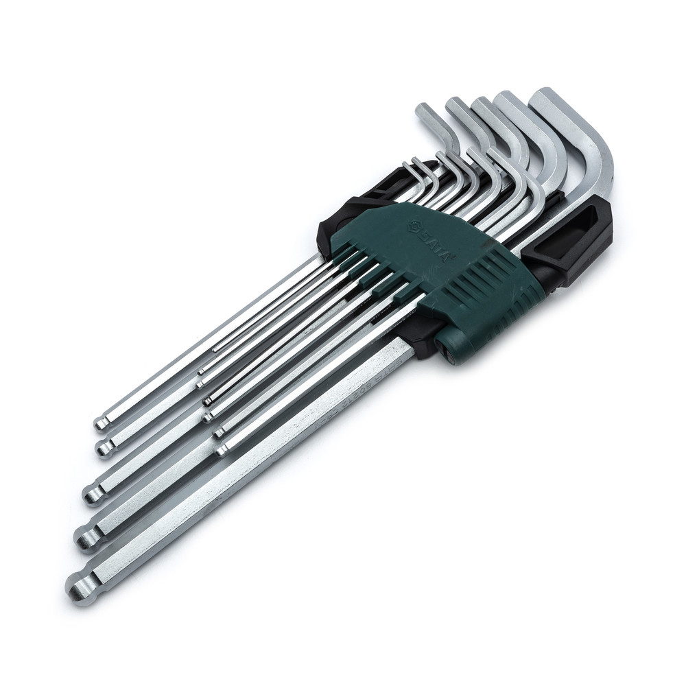 Stiftschlüssel-Satz, Kugelkopf, extra lang, 12-teilig, 1/16"-3/8"