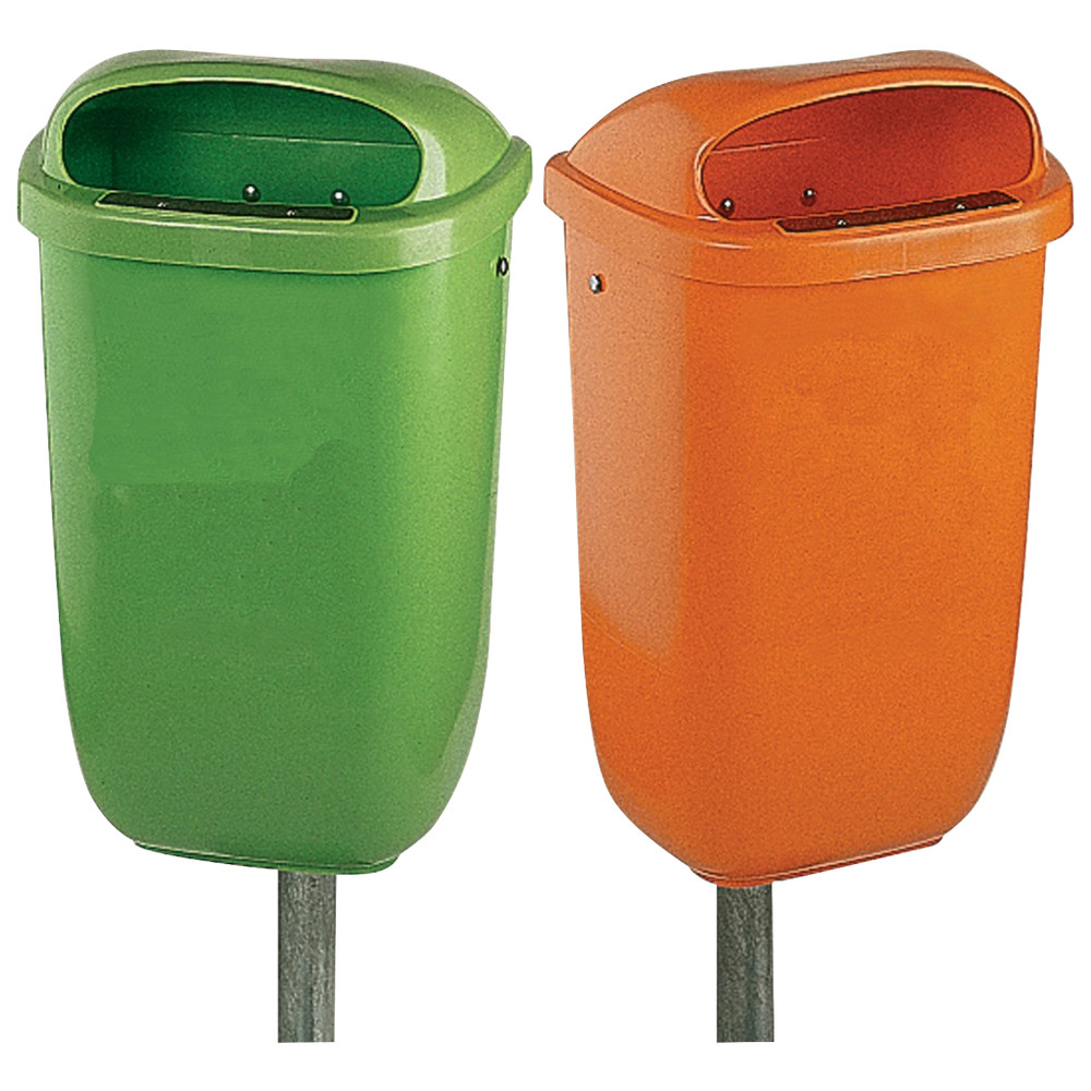 Papierkorb, 50 l, Kunststoff orange