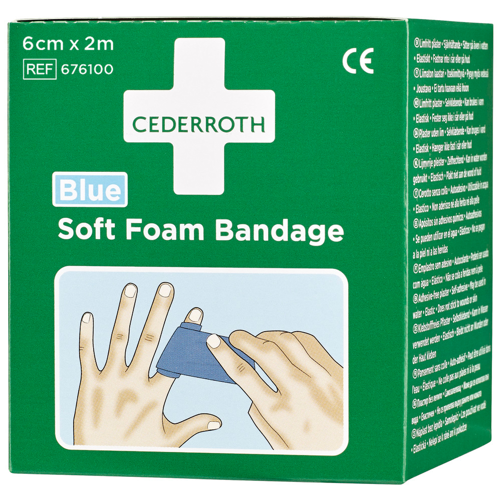 Schaumbandage blau 6cm x 2m